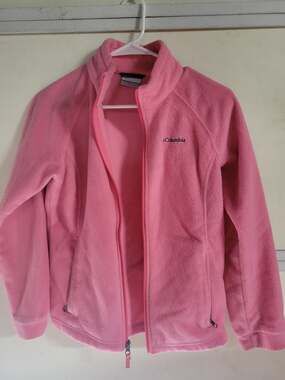 Columbia Pink Longsleeve Fleece Jacket Size Youth 14-16